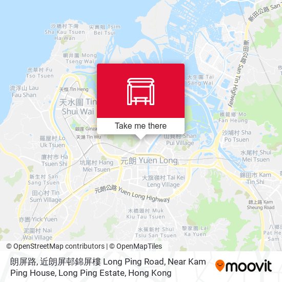 朗屏路, 近朗屏邨錦屏樓 Long Ping Road, Near Kam Ping House, Long Ping Estate map
