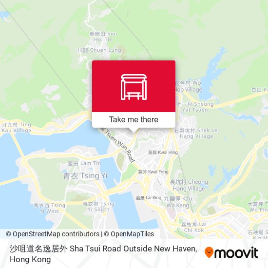 沙咀道名逸居外 Sha Tsui Road Outside New Haven map