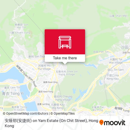 安蔭邨(安捷街) on Yam Estate (On Chit Street) map