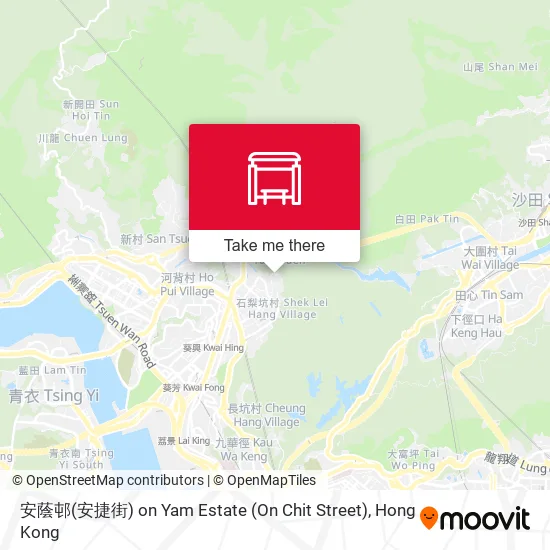 安蔭邨(安捷街) on Yam Estate (On Chit Street) map