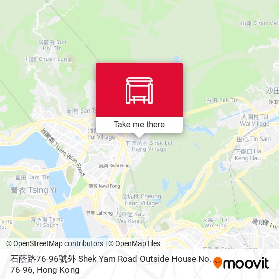 石蔭路76-96號外 Shek Yam Road Outside House No. 76-96 map