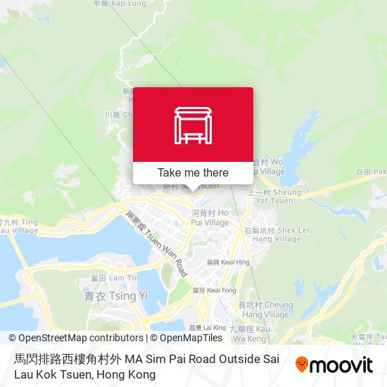 馬閃排路西樓角村外 MA Sim Pai Road Outside Sai Lau Kok Tsuen map
