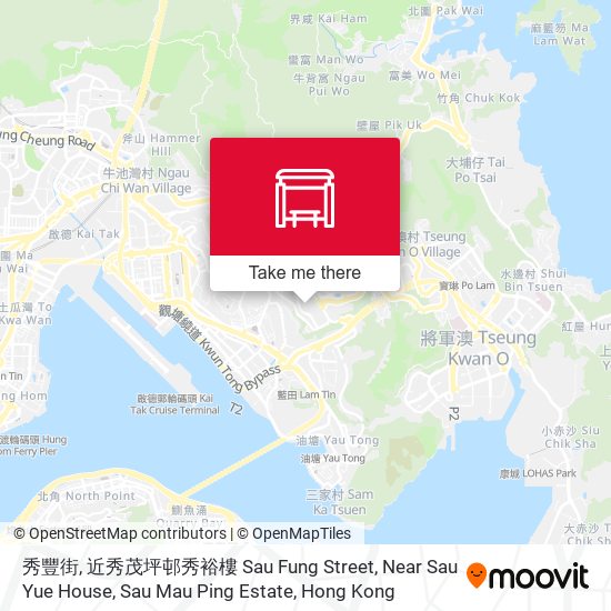 秀豐街, 近秀茂坪邨秀裕樓 Sau Fung Street, Near Sau Yue House, Sau Mau Ping Estate map