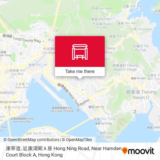 康寧道, 近康濤閣Ａ座 Hong Ning Road, Near Hamden Court Block A map