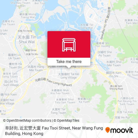 阜財街, 近宏豐大廈 Fau Tsoi Street, Near Wang Fung Building map
