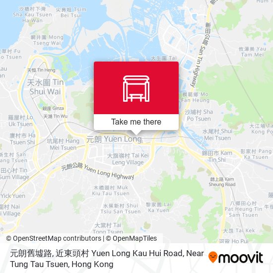 元朗舊墟路, 近東頭村 Yuen Long Kau Hui Road, Near Tung Tau Tsuen map
