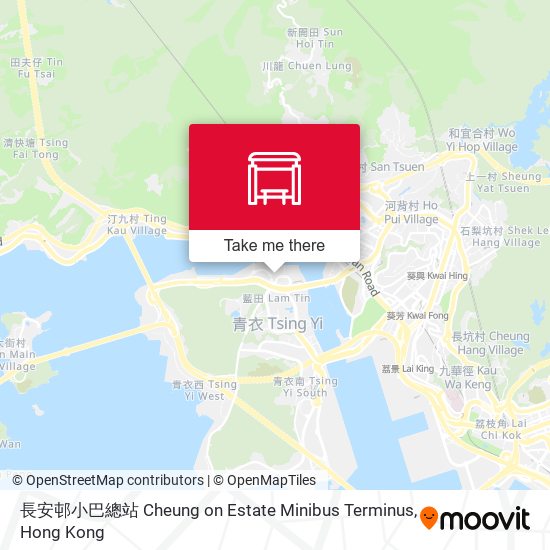 長安邨小巴總站 Cheung on Estate Minibus Terminus map