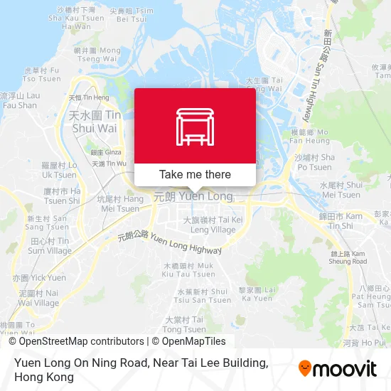 Yuen Long On Ning Road, Near Tai Lee Building map
