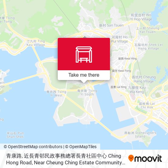 青康路, 近長青邨民政事務總署長青社區中心 Ching Hong Road, Near Cheung Ching Estate Community Centre map