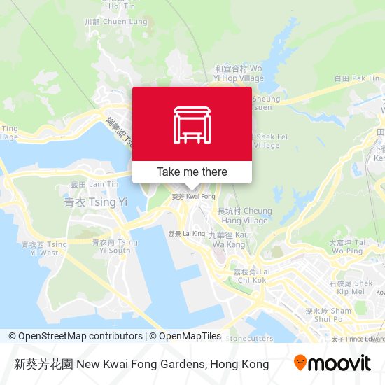 新葵芳花園 New Kwai Fong Gardens map
