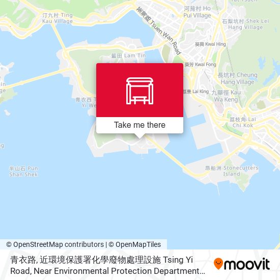 青衣路, 近環境保護署化學廢物處理設施 Tsing Yi Road, Near Environmental Protection Department Chemical Waste Treatment Facilities map