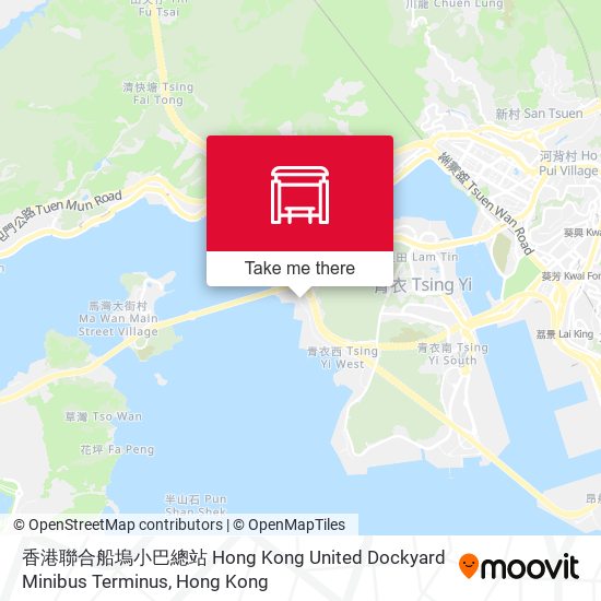 香港聯合船塢小巴總站 Hong Kong United Dockyard Minibus Terminus map