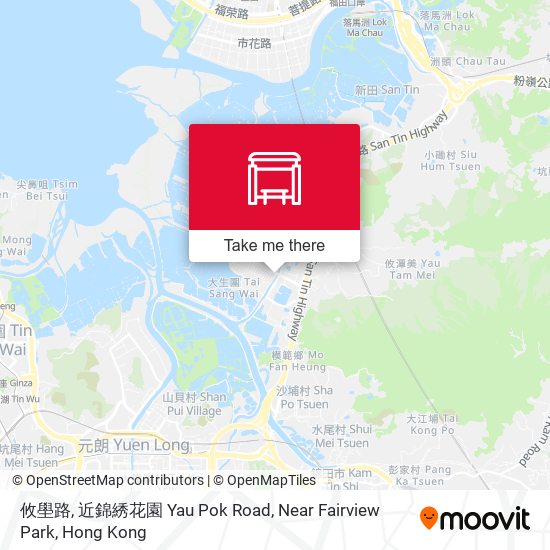 攸壆路, 近錦綉花園 Yau Pok Road, Near Fairview Park地圖