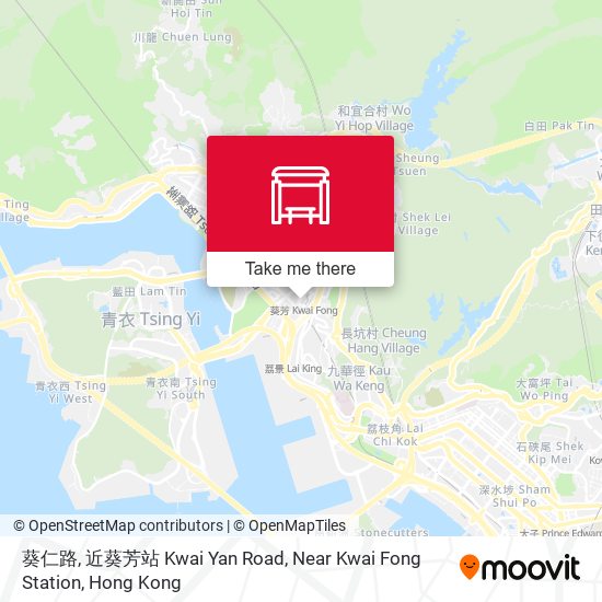 葵仁路, 近葵芳站 Kwai Yan Road, Near Kwai Fong Station map