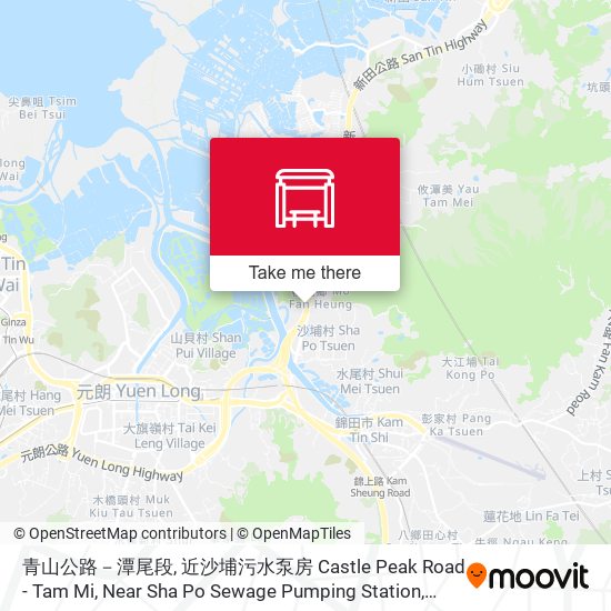 青山公路－潭尾段, 近沙埔污水泵房 Castle Peak Road - Tam Mi, Near Sha Po Sewage Pumping Station map