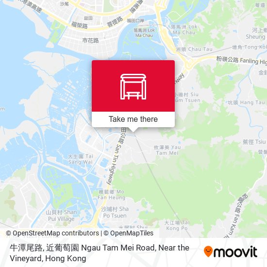 牛潭尾路, 近葡萄園 Ngau Tam Mei Road, Near the Vineyard map