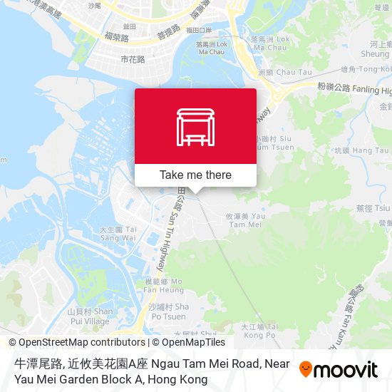 牛潭尾路, 近攸美花園A座 Ngau Tam Mei Road, Near Yau Mei Garden Block A map