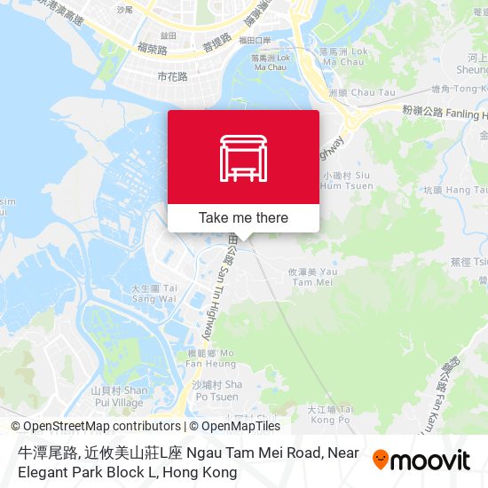 牛潭尾路, 近攸美山莊L座 Ngau Tam Mei Road, Near Elegant Park Block L map