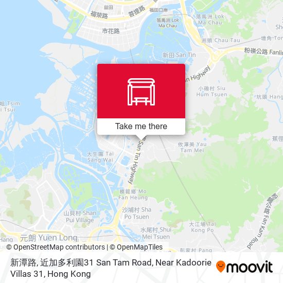 新潭路, 近加多利園31 San Tam Road, Near Kadoorie Villas 31 map