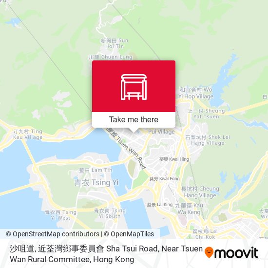 沙咀道, 近荃灣鄉事委員會 Sha Tsui Road, Near Tsuen Wan Rural Committee map