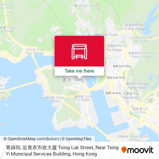 青綠街, 近青衣市政大廈 Tsing Luk Street, Near Tsing Yi Municipal Services Building map