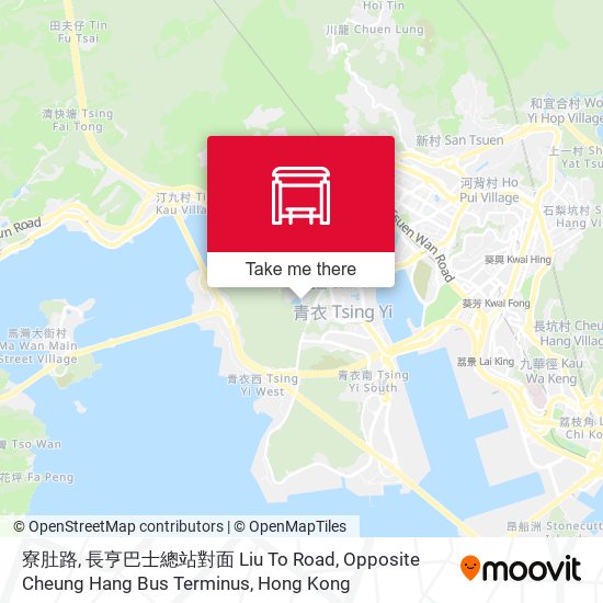 寮肚路, 長亨巴士總站對面 Liu To Road, Opposite Cheung Hang Bus Terminus map