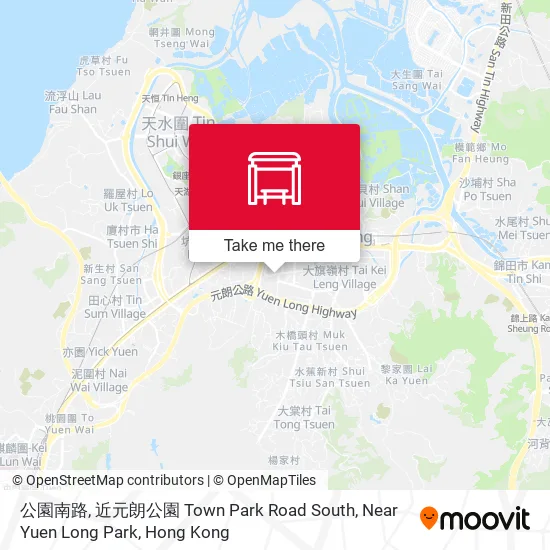 公園南路, 近元朗公園 Town Park Road South, Near Yuen Long Park map