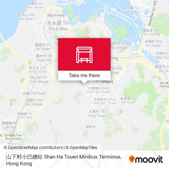 山下村小巴總站 Shan Ha Tsuen Minibus Terminus map
