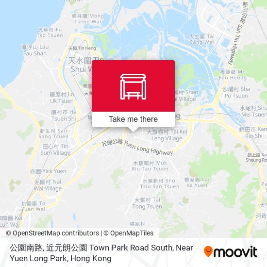 公園南路, 近元朗公園 Town Park Road South, Near Yuen Long Park map