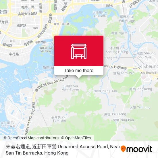 未命名通道, 近新田軍營 Unnamed Access Road, Near San Tin Barracks map