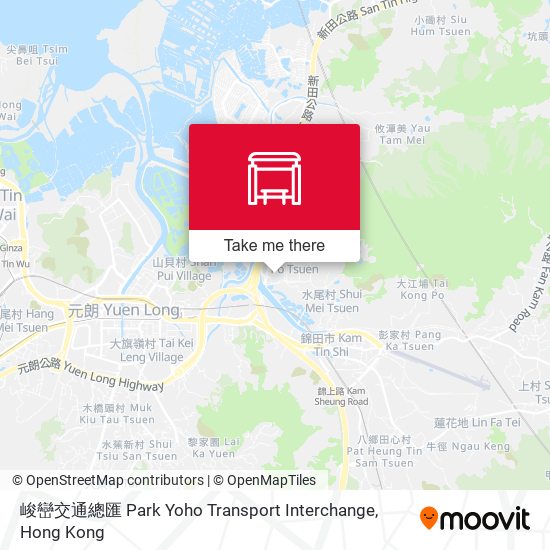 峻巒交通總匯 Park Yoho Transport Interchange map