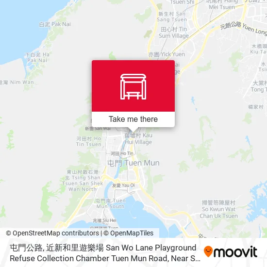 屯門公路, 近新和里遊樂場 San Wo Lane Playground Refuse Collection Chamber Tuen Mun Road, Near San Wo Lane Playground Refuse Collection Chamber map