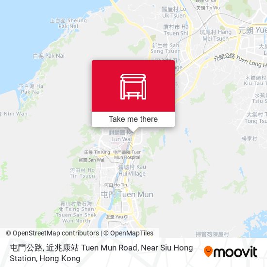 屯門公路, 近兆康站 Tuen Mun Road, Near Siu Hong Station map