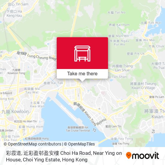 彩霞道, 近彩盈邨盈安樓 Choi Ha Road, Near Ying on House, Choi Ying Estate map