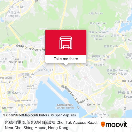 彩德邨通道, 近彩德邨彩誠樓 Choi Tak Access Road, Near Choi Shing House map