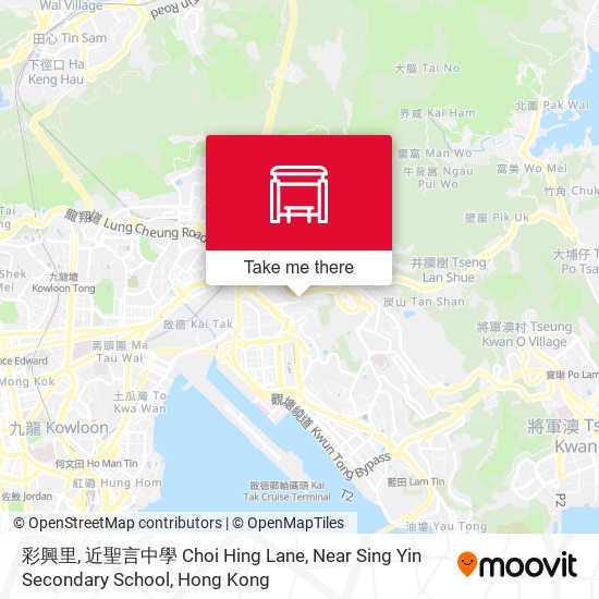 彩興里, 近聖言中學 Choi Hing Lane, Near Sing Yin Secondary School map