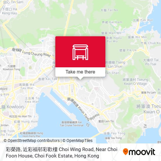 彩榮路, 近彩福邨彩歡樓 Choi Wing Road, Near Choi Foon House, Choi Fook Estate map