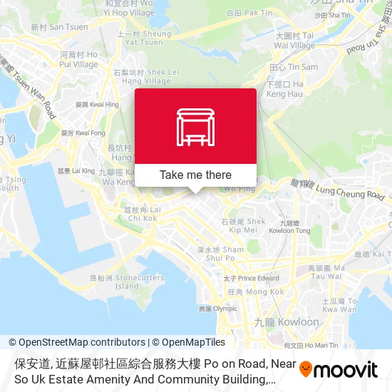 保安道, 近蘇屋邨社區綜合服務大樓 Po on Road, Near So Uk Estate Amenity And Community Building map