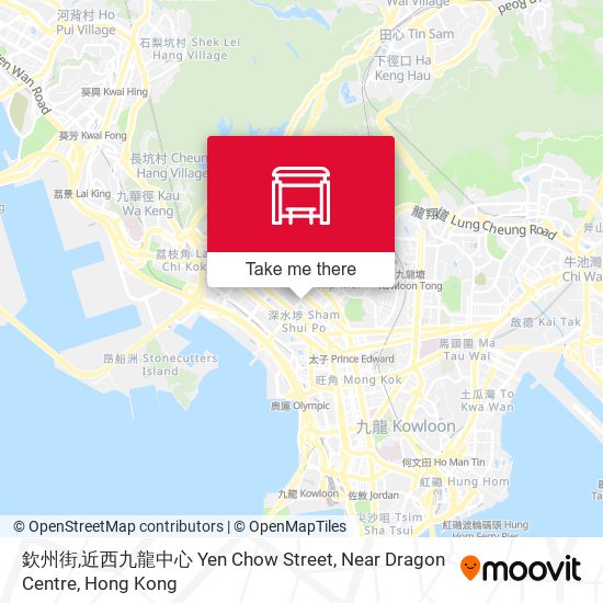 欽州街,近西九龍中心 Yen Chow Street, Near Dragon Centre map