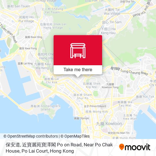 保安道, 近寶麗苑寶澤閣 Po on Road, Near Po Chak House, Po Lai Court map