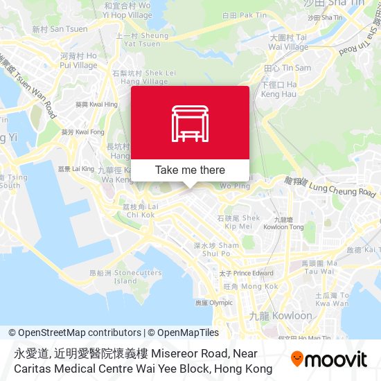 永愛道, 近明愛醫院懷義樓 Misereor Road, Near Caritas Medical Centre Wai Yee Block map