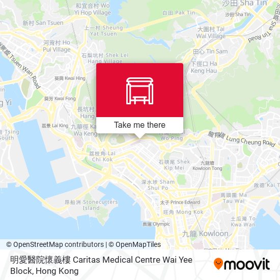 明愛醫院懷義樓 Caritas Medical Centre Wai Yee Block map