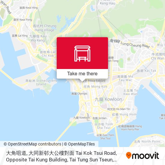 大角咀道, 大同新邨大公樓對面 Tai Kok Tsui Road, Opposite Tai Kung Building, Tai Tung Sun Tseun map