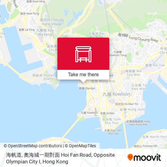 海帆道, 奧海城一期對面 Hoi Fan Road, Opposite Olympian City I map