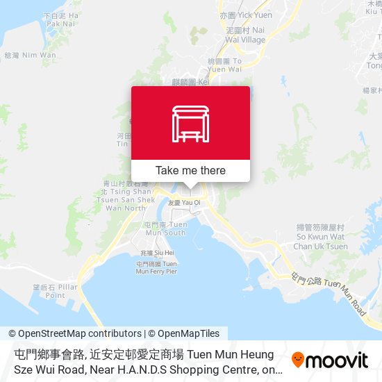 屯門鄉事會路, 近安定邨愛定商場 Tuen Mun Heung Sze Wui Road, Near H.A.N.D.S Shopping Centre, on Ting Estate map
