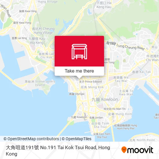 大角咀道191號 No.191 Tai Kok Tsui Road map