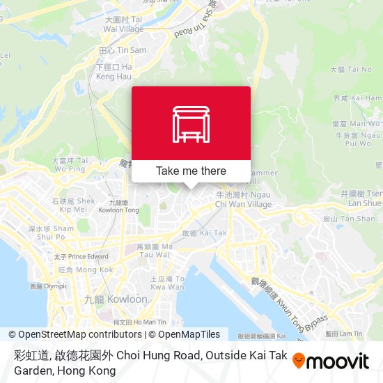 彩虹道, 啟德花園外 Choi Hung Road, Outside Kai Tak Garden map