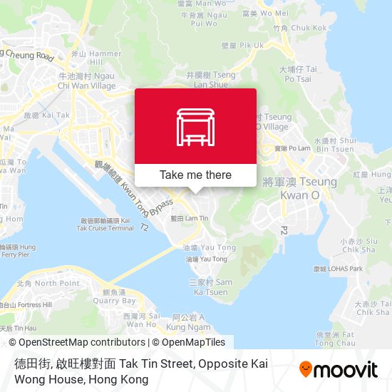 德田街, 啟旺樓對面 Tak Tin Street, Opposite Kai Wong House map