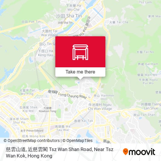 慈雲山道, 近慈雲閣 Tsz Wan Shan Road, Near Tsz Wan Kok map