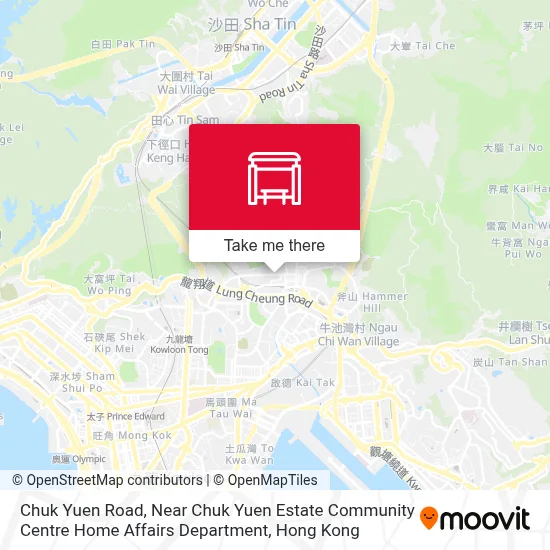 竹園道, 近民政事務總署竹園社區中心 Chuk Yuen Road, Near Chuk Yuen Estate Community Centre Home Affairs Department地圖